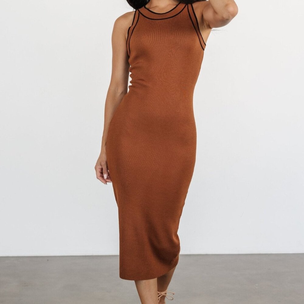 Baltic Born Tove Knit Tank Midi Dress | Copper Size SS